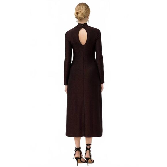 knee length dresses for ladies Nova Flutter Sleeve Midi Dress Dusty Rose main image 1